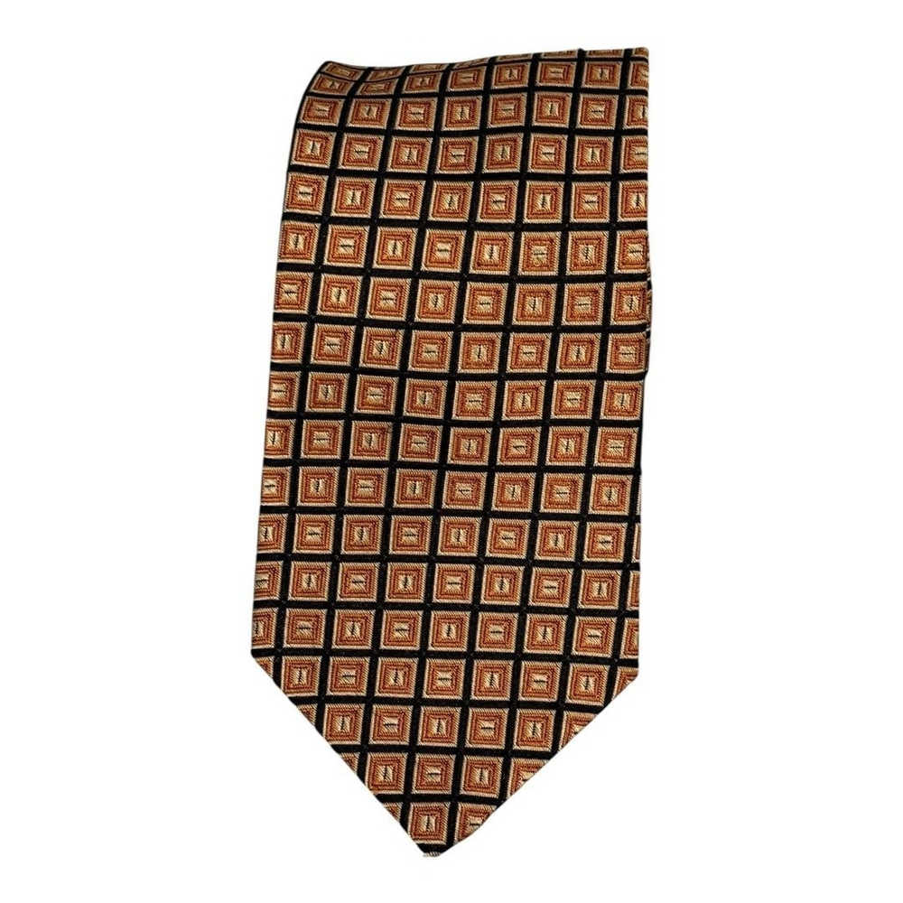 Westbrooke Silk Tie Mens Classic 58in Geometric Square Pattern Made Canada